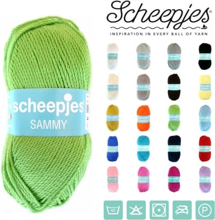 Scheepjes - Sammy - 120 Groen - set van 10 bollen x 100 gram