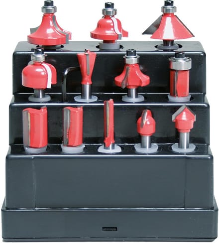 Houtfrees set met 6mm schacht, 12-delig
