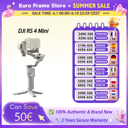 DJI RS 4 Mini gimbal-stabilisator voor camera, 2 kg/4,4 lb, slimme tracking, standaard verticale weergave-aansluiting, nieuwheid