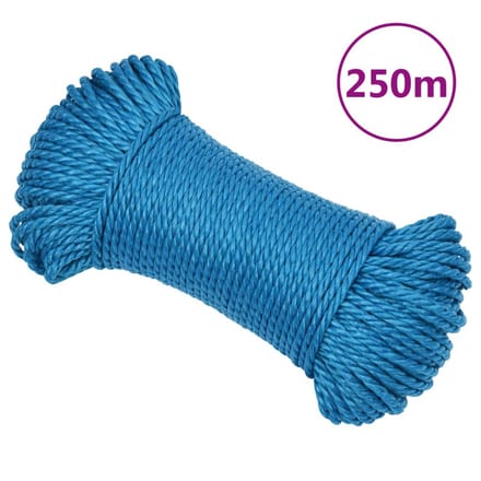 vidaXL - Werktouw - 3 - mm - 250 - m - polypropeen - blauw
