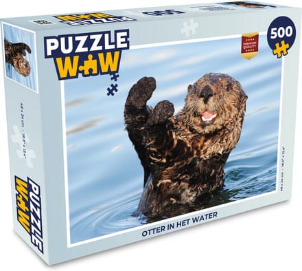 Puzzel Otter in het water - Legpuzzel - Puzzel 500 stukjes