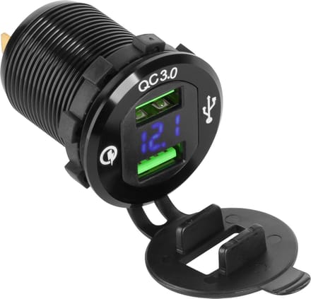 Peiying - Acculader - 2xUSB - Quick Charge - Miermeter