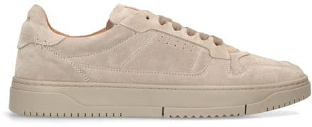 Manfield - Heren - Grijze suède sneakers - Maat 46