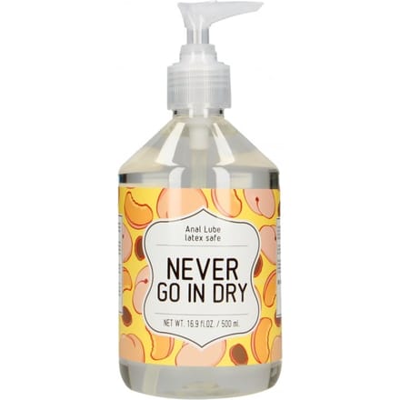 Anaal Glijmiddel - Never Go In Dry 500 ml - Waterbasis