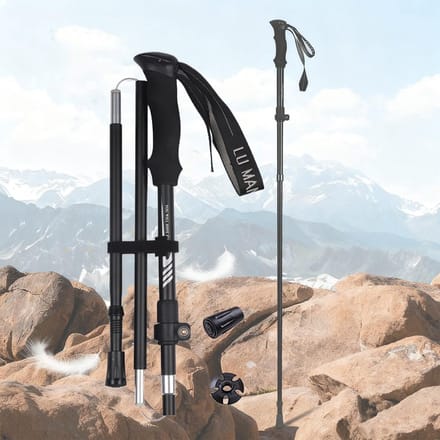 Inklapbare Wandelpolen Aluminium Verstelbare Lengte Lichte Draagtas Outdoor Avontuur