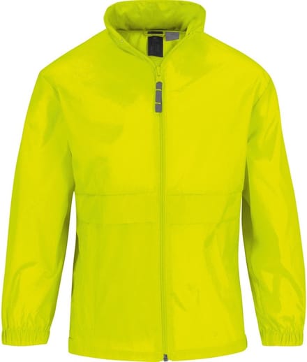 Windjas/regenjas voor jongens geel maat 12/13 jaar (152/164)