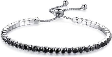 Montebello Armband Caia Black - Messing Verzilverd - Aanpasbaar