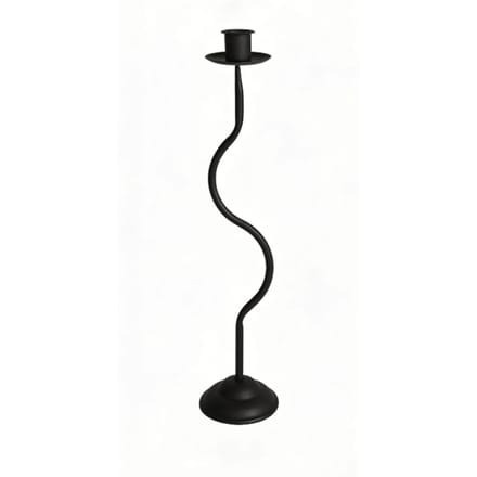 Hoge Kaarsenhouder IJzer 14,4 Inch Moderne Golvende Taper Kaarsenhouder Decoratief Centerpiece voor Tafel Bruiloft zwart
