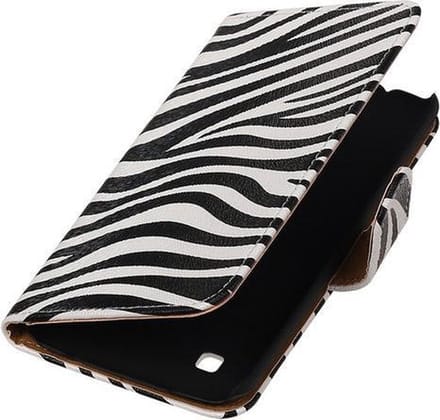 Zebra booktype cover hoesje voor LG K7
