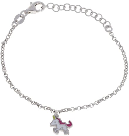 Lilly Armband Unicorn 16cm Zilver