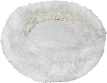 Topmast Supersoft Fluffy Donut - Hondenbed - hondenkussen - WIT - 80 cm - Made in Europe