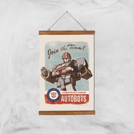 Transformers Join The Team Art Print - A3 - Wooden Hanger