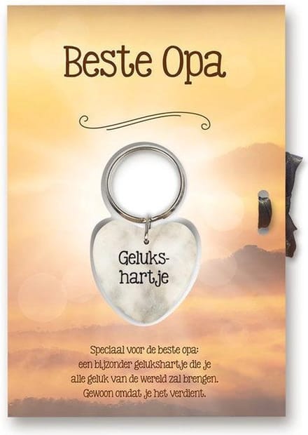 Gelukshart Sleutelhanger Giftcard Beste Opa Miko