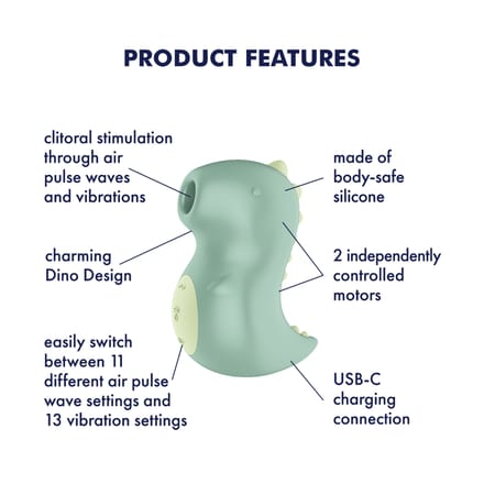 Satisfyer - Din-OOOH - Luchtdruk Vibrator - Groen