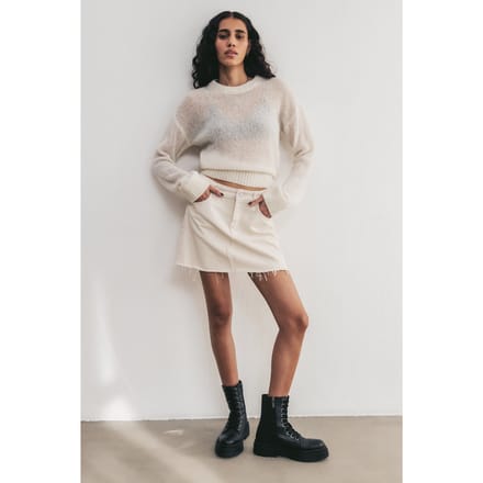 Mikuta The Ecru Fine Knitted Sweater Größe: M | Pullover Outlet | Damen | Braun