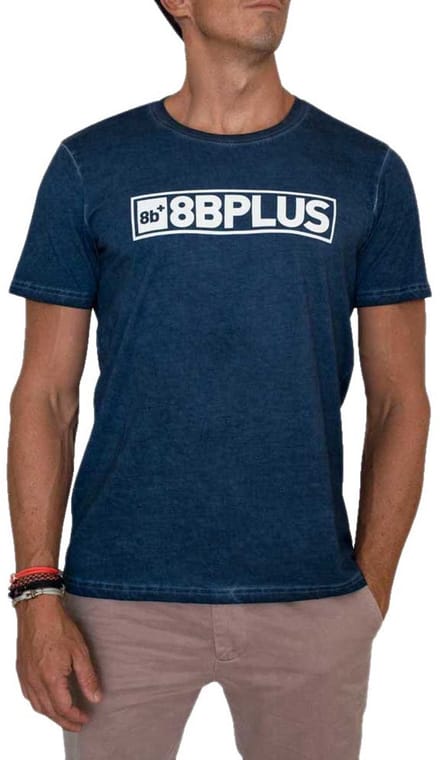 8 B Plus Logo T-shirt Met Korte Mouwen Blauw M Man