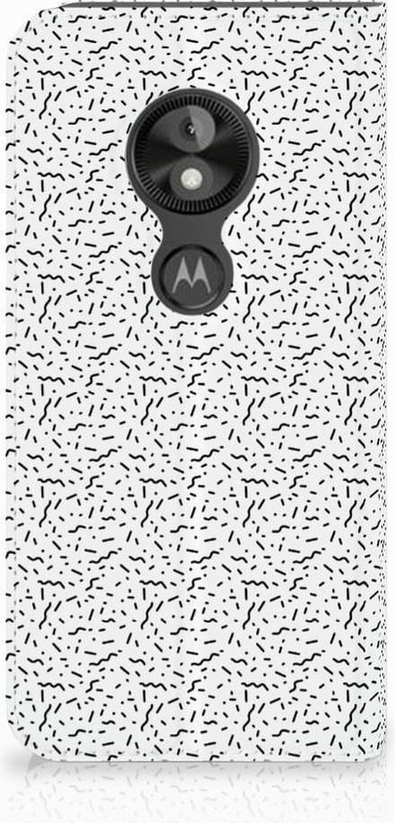 Motorola Moto E5 Play Hoesje met Magneet Stripes Dots