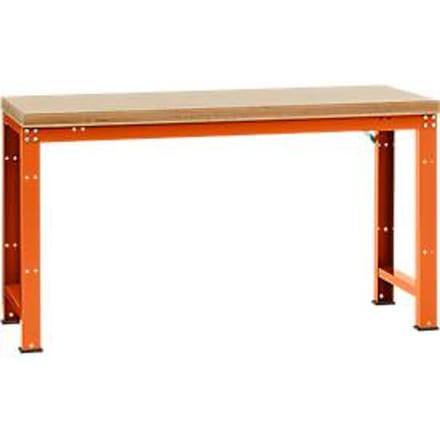 Manuflex werkbank Profi standaard, Tafelblad multiplex B 1750 x D 700, roodoranje