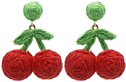Oorbellen Kersen – Kunststof – 5.5x4cm – Rood