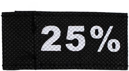 50x Kledinglabel 3x6cm - 25% zwart
