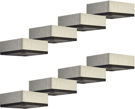 8x meubelpoten MOTEL 65 x 65 mm hoogte 25 mm RVS-look van SOTECH