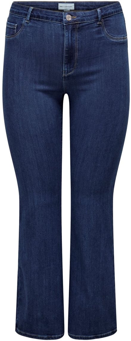 ONLY CARMAKOMA - CARTHUNDER LIFE MID PUSH UP FLARED NOOS Dames Jeans