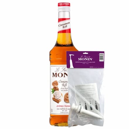 Monin Siroop Cinnamon Roll (70 cl) + Monin Siroop Pompje (10ml)