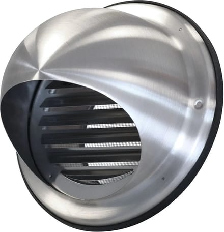 Bolrooster met schoepen Ø100 mm - RVS - AIRACE