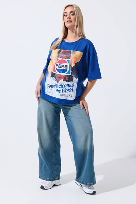 Limited Collection Pepsi Blauwe 'Pepsi Welcomes The World' Tshirtsize 48