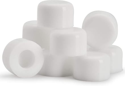 Rubberen deurstop - Vervangingstips bumpers - Wandbescherming - Zelfklevend - 16x16x10mm - Wit