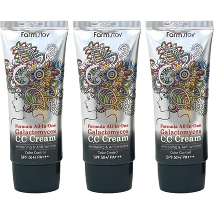 FARM STAY-formule alles in één Galactomyces CC Cream 50g (3 opties) 3pcs