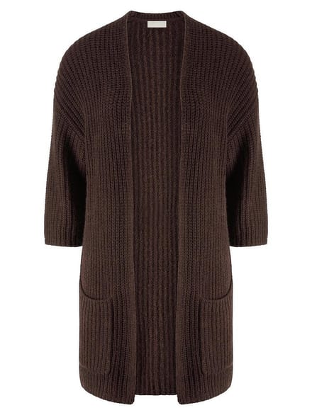 Vest aangeknipte 3/4-mouwen Van Peter Hahn bruin