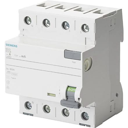 Siemens 5SV33446KL 5SV3344-6KL Aardlekschakelaar A 4-polig 40 A 0.03 A 400 V