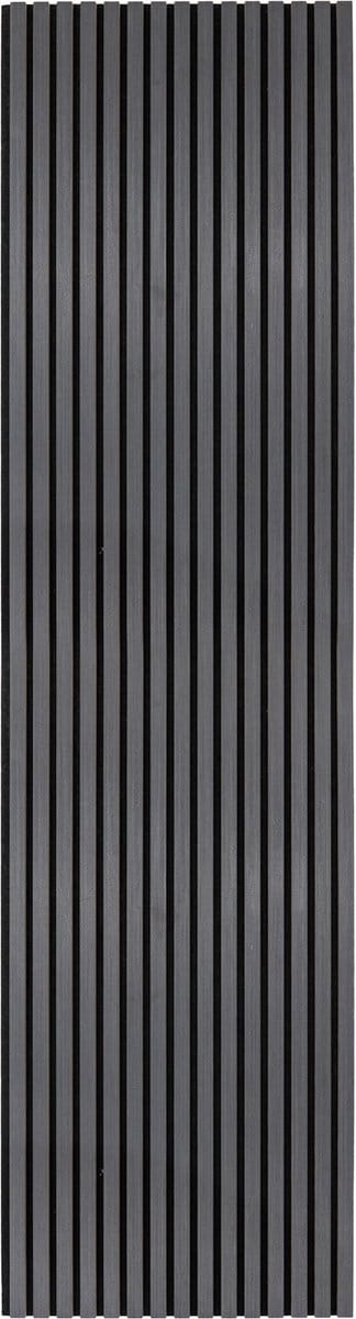Akoestisch lat wandpaneel - antraciet - 240x60 cm - vlamvertragend