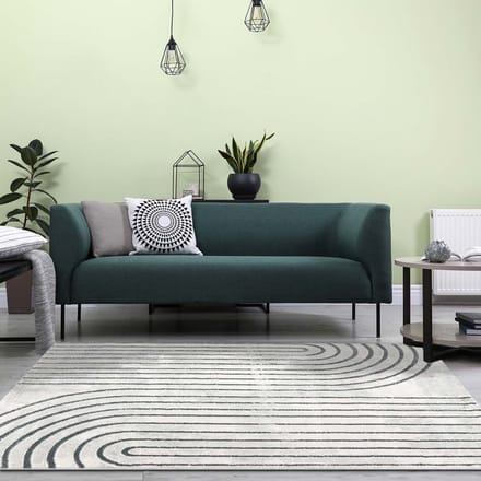 Laagpolig vloerkleed - Linnea crème/grijs 200x280