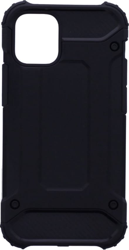 LuxeBass Hoesje geschikt voor Apple iPhone 12 - Anti Shock - Zwart