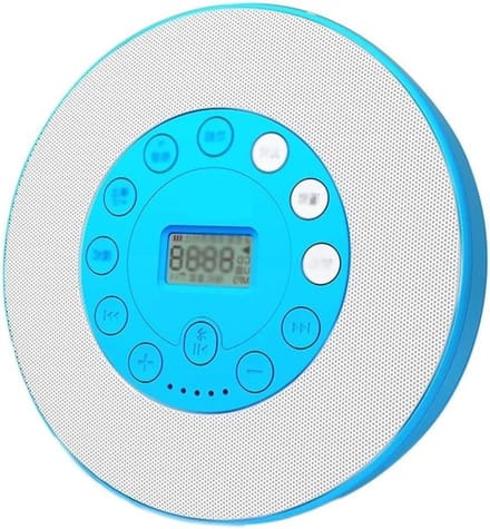 Draagbare CD-speler - Boombox MP3-speler - Muziek Luisteren - USB Oplaadbaar - Mini Formaat - Blauw