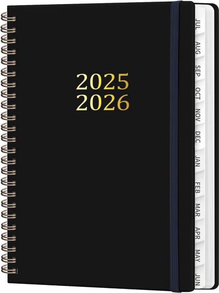 Academische Jaarplanner 2025-2026 | Week- en Maandoverzicht | Hardcover A5 met Tabs