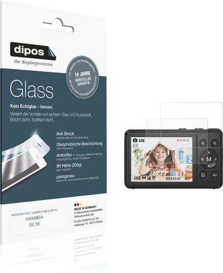 dipos – 2x Matte Pantserfolie geschikt voor HAMBEA DC78 | 9H Screenprotector