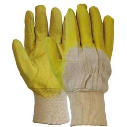 Latex gedompelde handschoen met open rugzijde