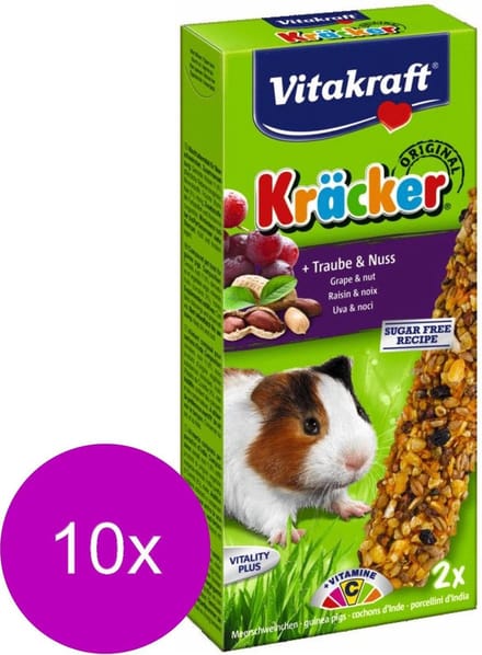 Vitakraft Cavia Kracker - Knaagdiersnack - 10 x Noten