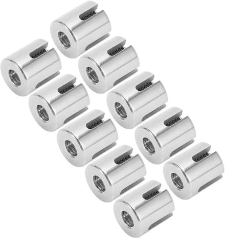 Allecto - M8 Rvs Cross Cable Clamps - Draadbevestiging zonder boren
