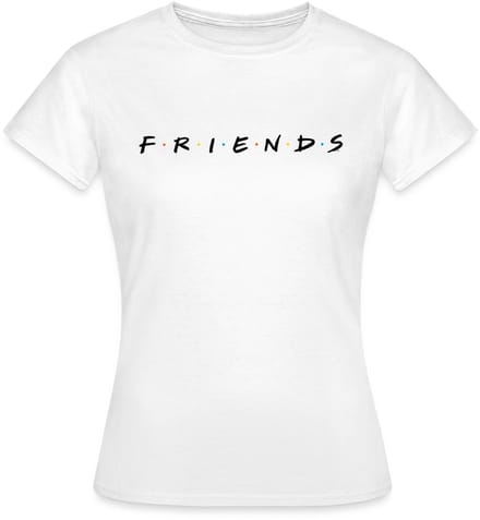 Friends Logo Zwart T-Shirt Dames