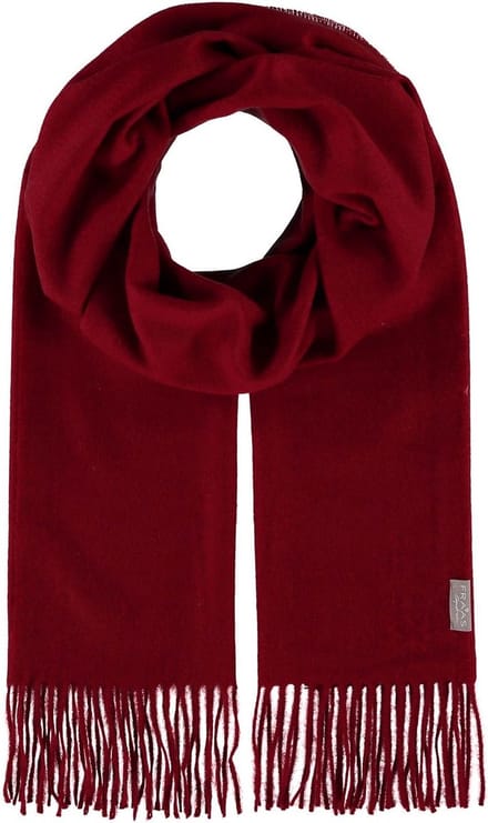 FRAAS Sjaal Pure Cashmere Scarf with Fringes Red Rood