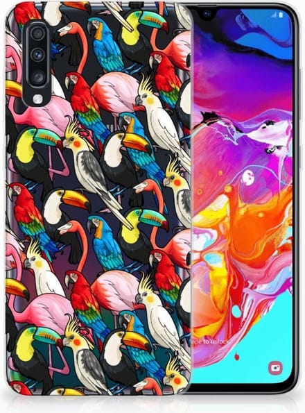 Samsung Galaxy A70 TPU Hoesje Birds