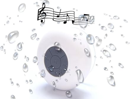 IGOODS Waterdichte Bluetooth Speaker  - met Zuignap - Ingebouwde microfoon - Bluetooth 3.0 - Badkamer & Douche Speaker - Wit