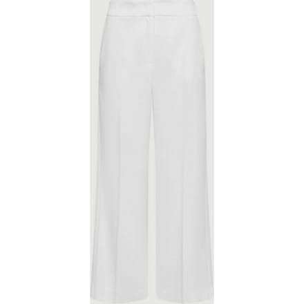 dames satijnen broek witte wol