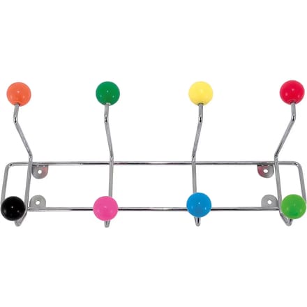 Hoedenstandaard met verschillende gekleurde ballen Present Time Saturnus