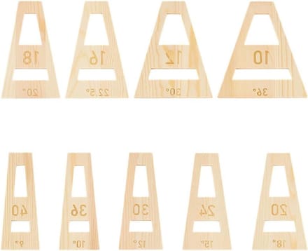 Kommal Gereedschap Set - Segment Wiggen - Kommen Maken - 9 Verschillende Maten - 5 mm Dik - Amandelwit