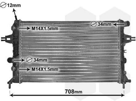 Van Wezel - RADIATOR VOOR OPEL ASTRA G 1998-2004 09119482